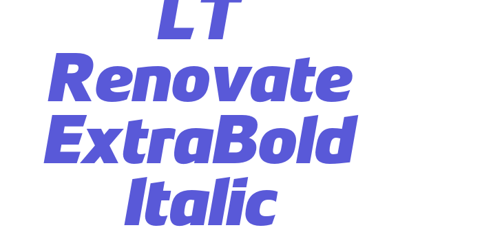 LT Renovate ExtraBold Italic Font