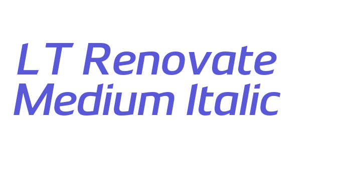 LT Renovate Medium Italic Font Download