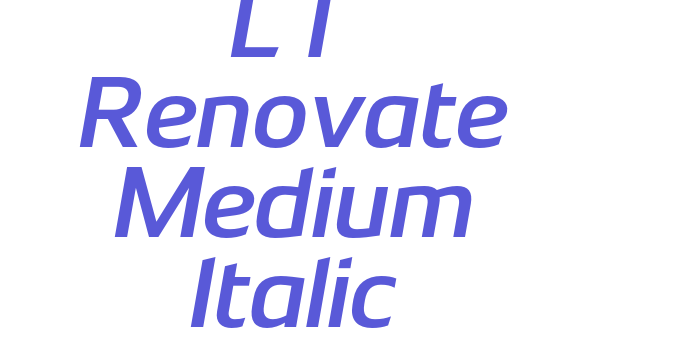 LT Renovate Medium Italic Font