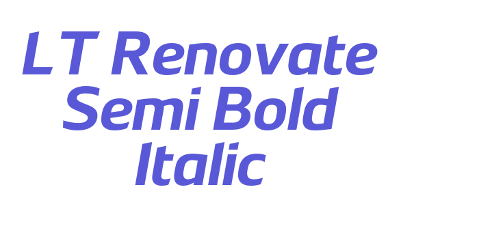 LT Renovate Semi Bold Italic Font Download