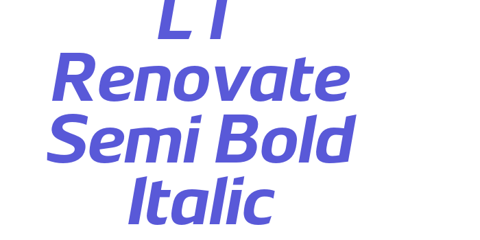 LT Renovate Semi Bold Italic Font