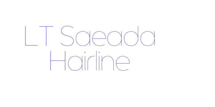 LT Saeada Hairline Font Download