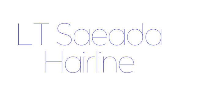 LT Saeada Hairline Font