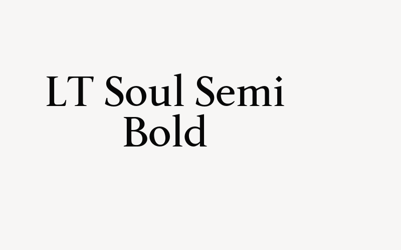 LT Soul Semi Bold Font