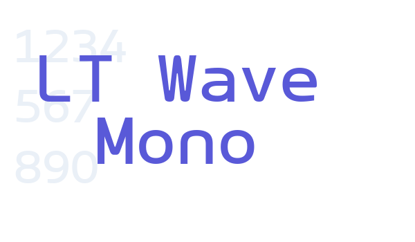 LT Wave Mono font free