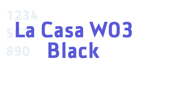 La Casa W03 Black font