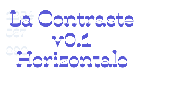 La Contraste v0.1 Horizontale font