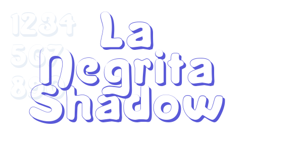 La Negrita Shadow font free