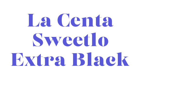 La Centa Sweetlo Extra Black Font Download