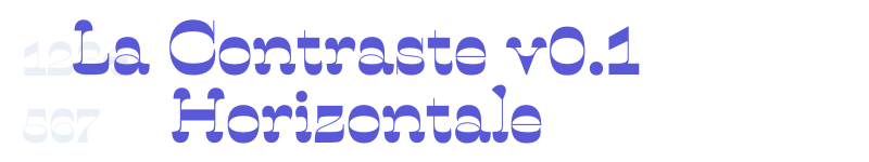 La Contraste v0.1 Horizontale-related font