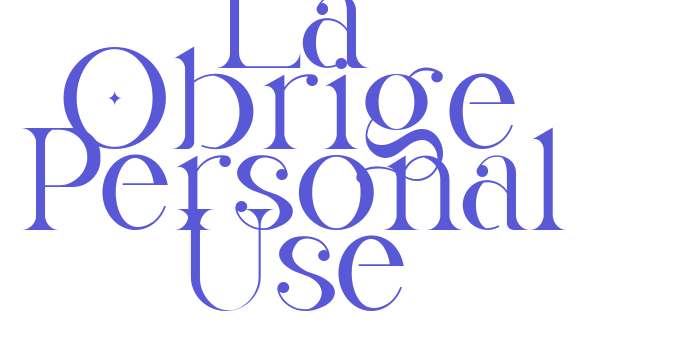 La Obrige Personal Use Font Download