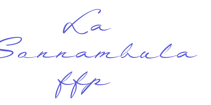 La Sonnambula ffp Font