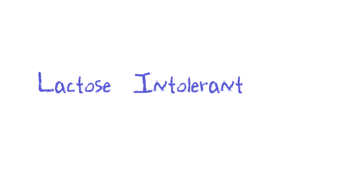 Lactose Intolerant Font Download