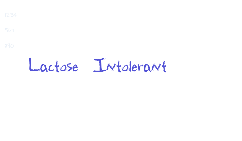 Lactose Intolerant-font-download