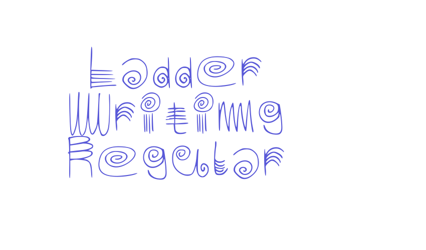 Ladder Writing Regular Font