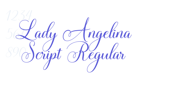 Lady Angelina Script Regular font free