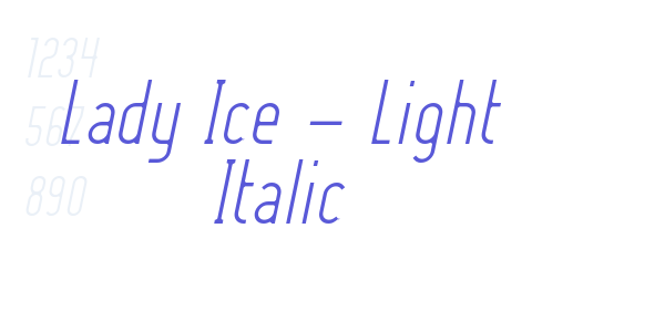 Lady Ice – Light Italic font free