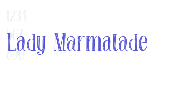 Lady Marmalade font free