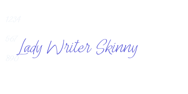 Lady Writer Skinny font free