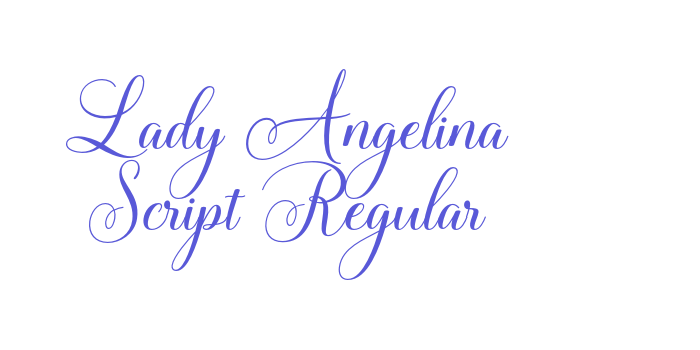 Lady Angelina Script Regular Font Download