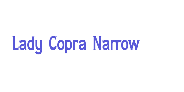 Lady Copra Narrow Font Download