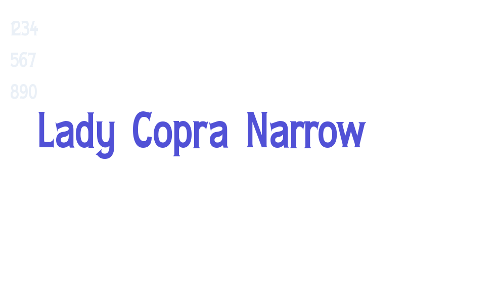 Lady Copra Narrow-font-download