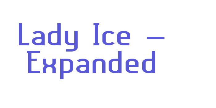 Lady Ice – Expanded Font