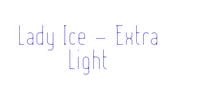 Lady Ice – Extra Light Font Download