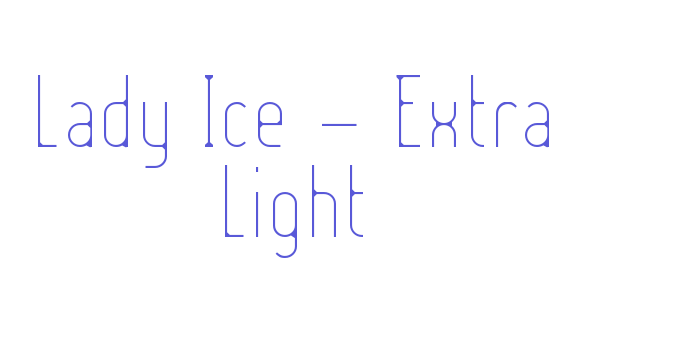 Lady Ice – Extra Light Font