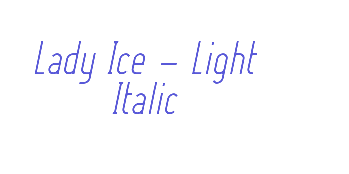 Lady Ice – Light Italic Font Download