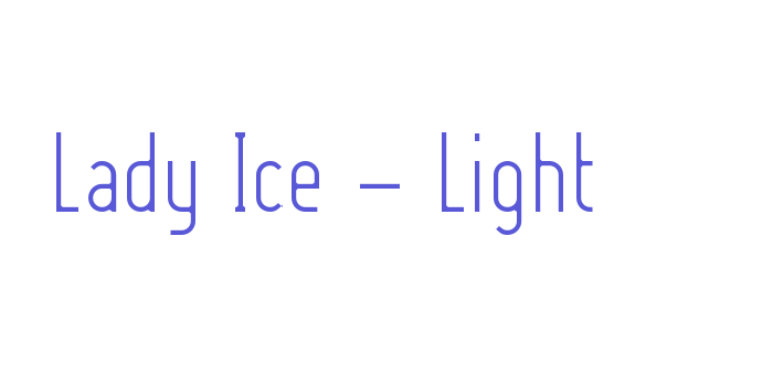 Lady Ice – Light Font