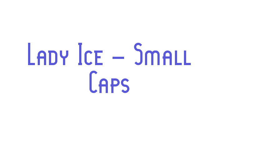 Lady Ice – Small Caps Font Download