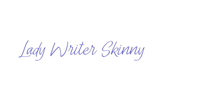 Lady Writer Skinny Font Download