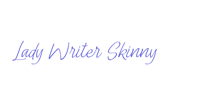 Lady Writer Skinny Font