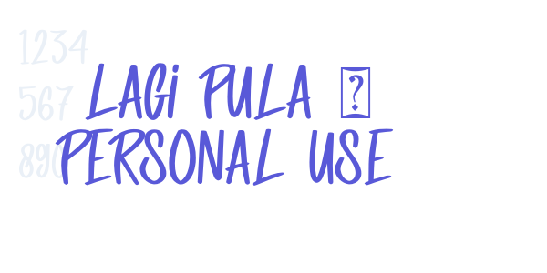 Lagi Pula – Personal Use font free