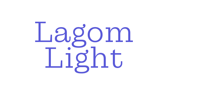 Lagom Light Font