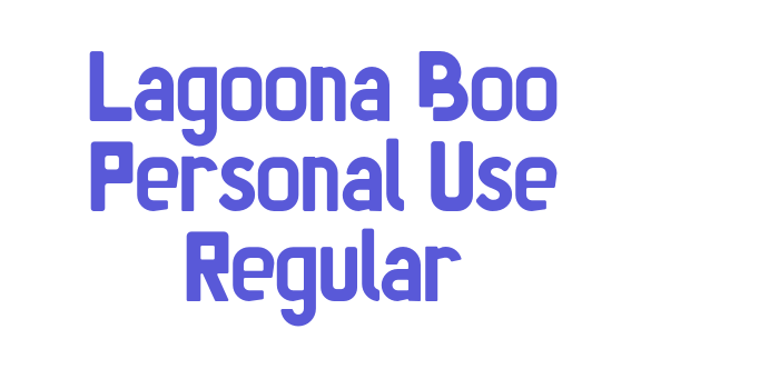 Lagoona Boo Personal Use Regular Font Download