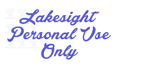 Lakesight Personal Use Only font free