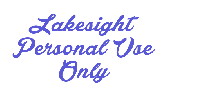 Lakesight Personal Use Only Font Download