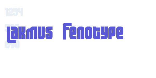 Lakmus  Fenotype font free