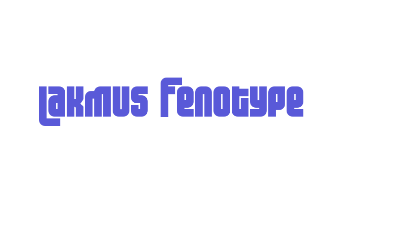 Lakmus Fenotype Font