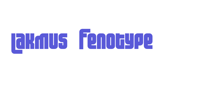 Lakmus  Fenotype Font Download