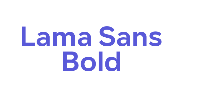 Lama Sans Bold Font Download