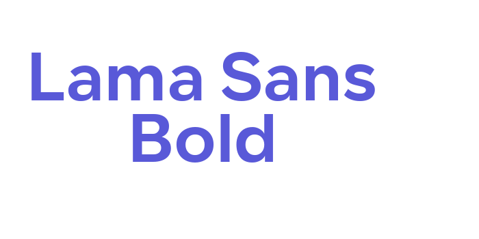 Lama Sans Bold Font