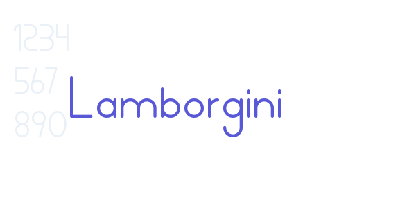 Lamborgini font free