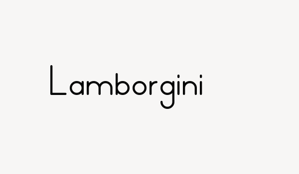 Lamborgini Font