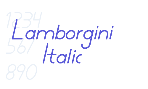 Lamborgini Italic Font Download