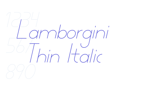 Lamborgini Thin Italic Font Download