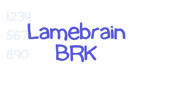 Lamebrain BRK font free