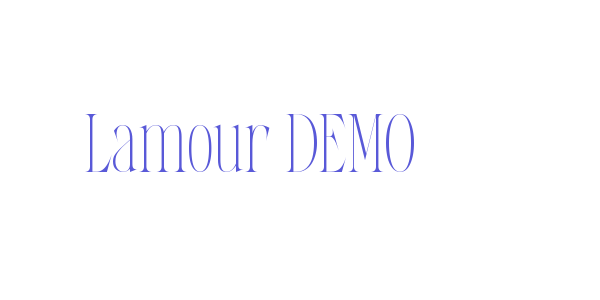 Lamour DEMO font free